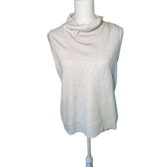 New With Defects VARLEY Tank Top Womens Small Heather Grey Cowl Neck DoubleSoft - Picture 1 of 6